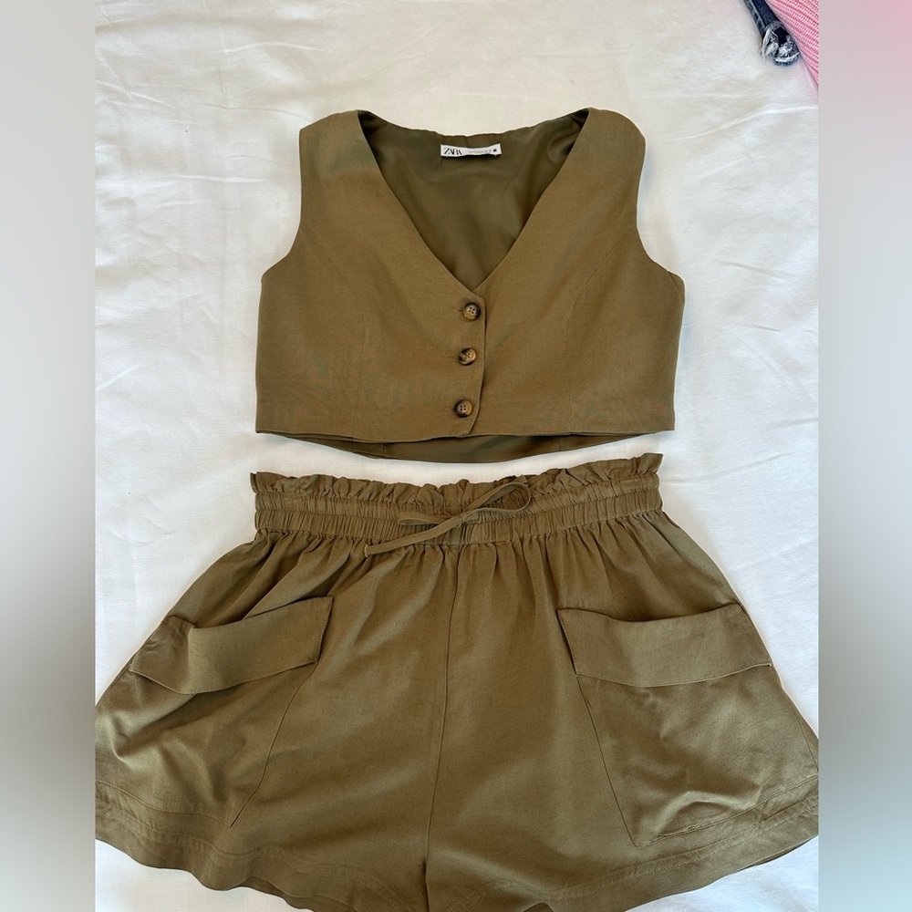Zara Army Green Summer Set